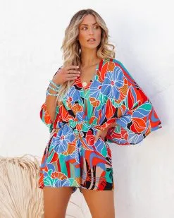 Wowza Printed Kimono Romper - FINAL SALE -clothes Sales wowzaprintedkimonoromper46