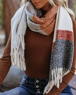 Zabel Striped Fringe Scarf - FINAL SALE