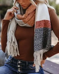 Zabel Striped Fringe Scarf - FINAL SALE 8 Zabel Striped Fringe Scarf - FINAL SALE -clothes Sales zabelstripedfringescarf9