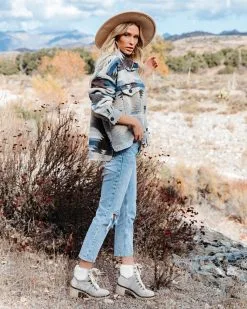 Zion Distressed Button Down Shacket - Teal - FINAL SALE -clothes Sales ziondistressedbuttondownshacketteal15