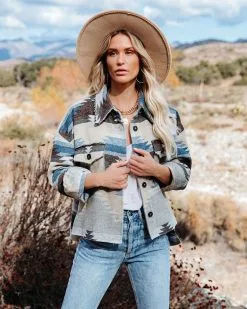 Zion Distressed Button Down Shacket - Teal - FINAL SALE -clothes Sales ziondistressedbuttondownshacketteal26