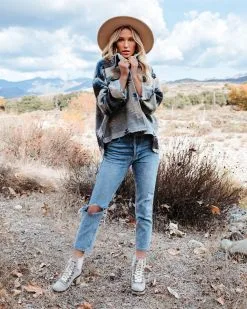 Zion Distressed Button Down Shacket - Teal - FINAL SALE -clothes Sales ziondistressedbuttondownshacketteal48